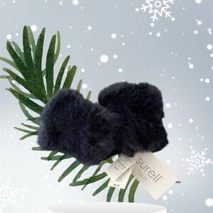 Newman Marcus Faux Fur Fingerless Knitted Mitts by Surell